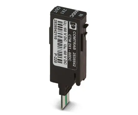 Produktfoto 1 von Phoenix CTM 2X1 Steckbarer Überspannungsschutz 10 kA 50V ac, -25 °C→75 °C