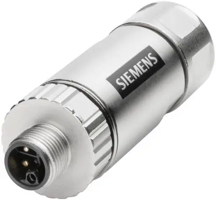 Produktfoto 1 von Siemens M12 Rundsteckverbinder Stecker 4-polig Stecker 12A Kabel