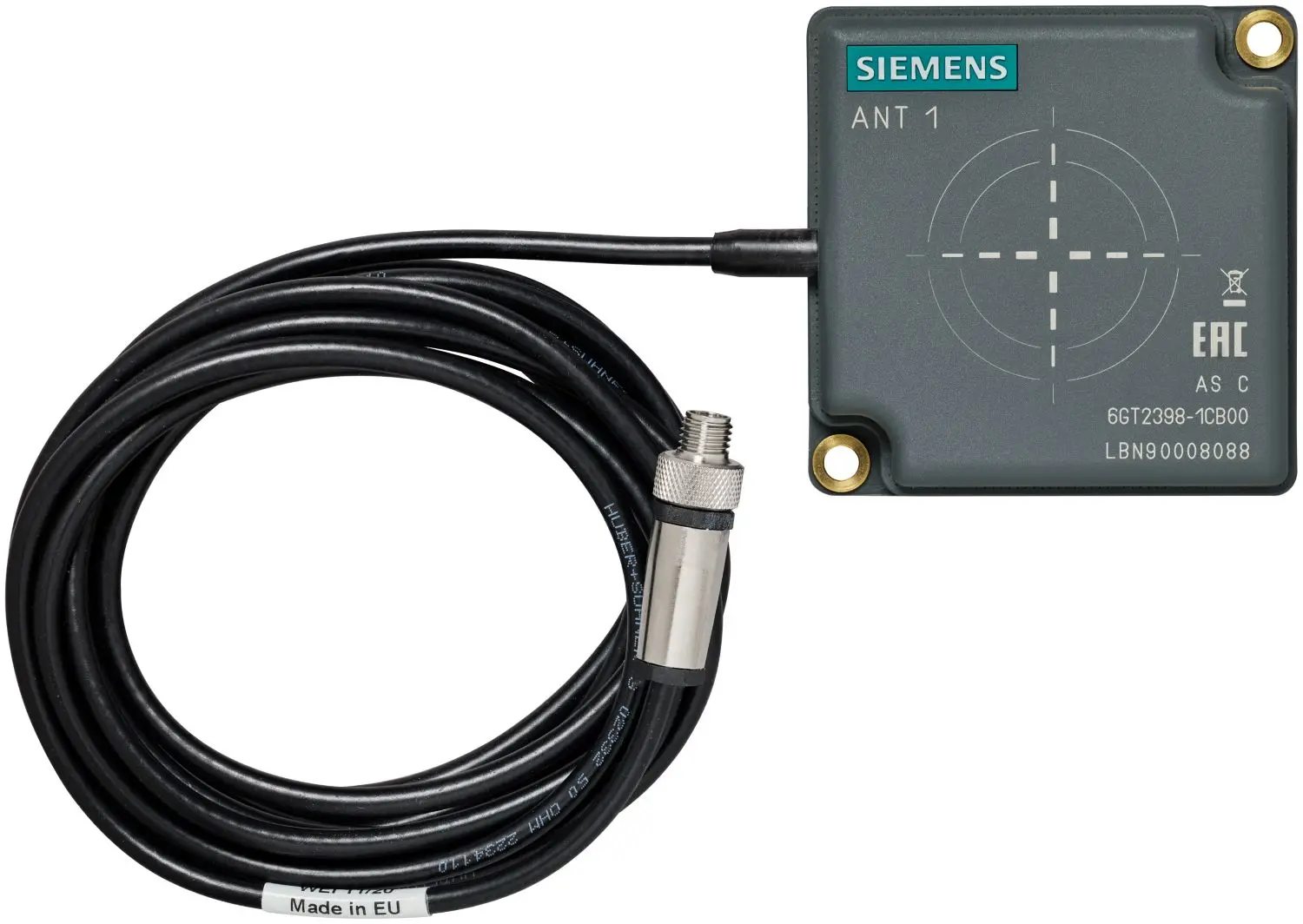Produktfoto 1 von Siemens RFID-Antenne Schraubbefestigung Vierkant Stecker