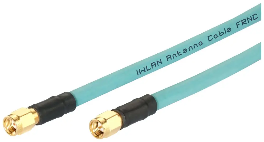 Produktfoto 1 von Siemens RP-SMA, SMA Koaxialkabel, Abgeschlossen, 50 Ω, 2 m, Aussen ø 6.3 mm Außen-ø , Türkis