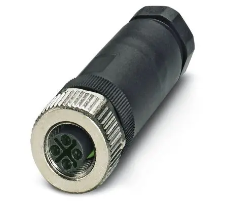Produktfoto 1 von Phoenix Contact SACC 20 mm M12 Rundsteckverbinder Buchse 3-polig 16A Schraubanschlussklemme IP67
