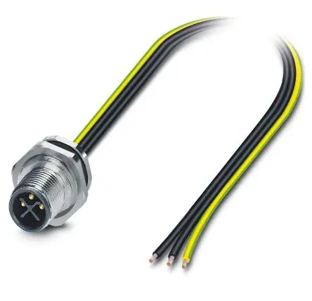 Produktfoto 1 von Phoenix Contact M12 Rundsteckverbinder Stecker 3-polig Stecker 16A Hinten IP65, IP67