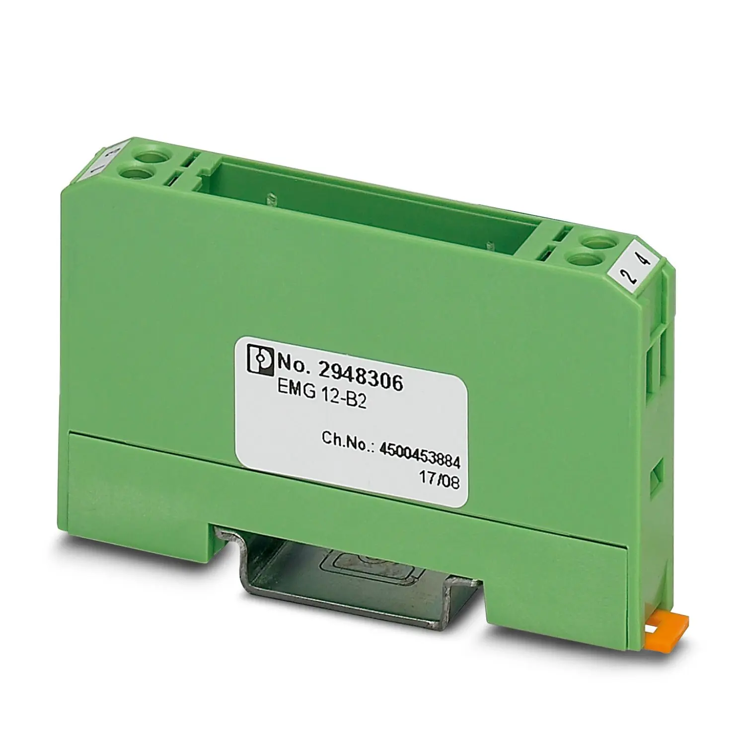 Produktfoto 1 von Phoenix Contact Elektronisches Gehäuse, Geh.Mat. GF Polycarbonat 100 mm, DIN-Hutschiene 75 mm, Grün 12.5 mm, Serie EMG
