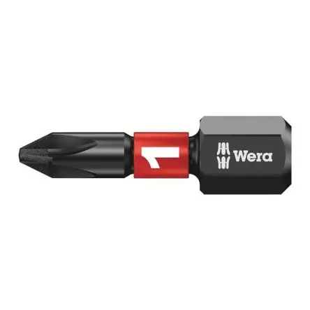 Produktfoto 1 von Wera Phillips Sechskant Bitsatz schlagfest 1/4 in 1, Länge 25 mm, 10-teilig