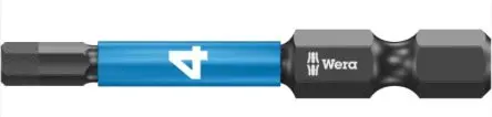 Produktfoto 1 von Wera Sechskant Hex-Plus Bitsatz schlagfest 1/4 in 4, Länge 50 mm, 5-teilig
