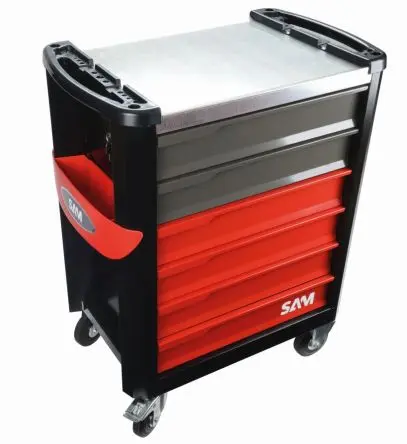 Produktfoto 1 von SAM Galvanisierter Stahl Rollenschrank 6 Schubladen mit Rädern, 1 m x 834mm x 600 mm
