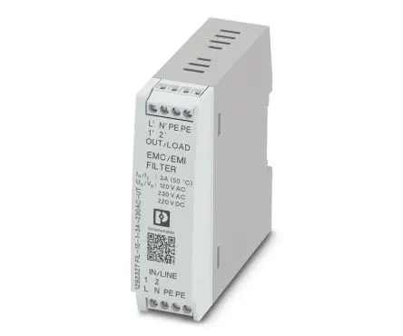 Phoenix Contact EMV-Filter, 230V ac, 3 A, DIN-Hutschiene, Schraubverbindung, 1-phasig / 50Hz, 60 Hz
