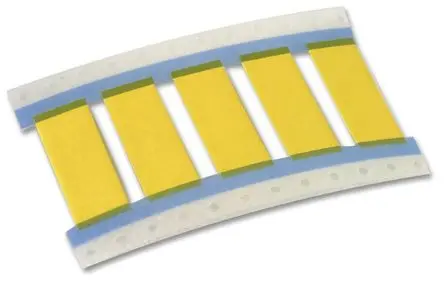 Produktfoto 1 von TE Connectivity Wärmeschrumpf-Etiketten B. 50 mm für Standard-Büroausstattung 250 Per Pack auf Weiß 50 mm Gelb
