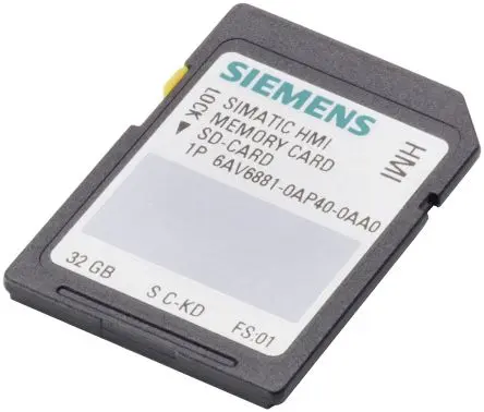 Produktfoto 1 von Siemens SD-Speicherkarte 6AV6881 SD-Karte zum Einsatz mit SIMATIC SPS SIMATIC S7-XXX