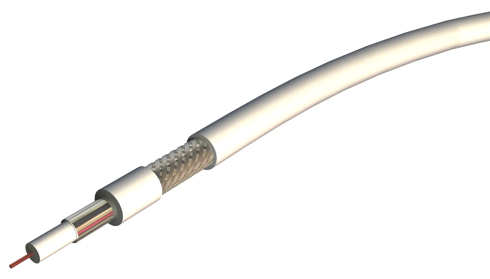 Produktfoto 1 von CAE Groupe Smart Antenne Koaxialkabel, Verlegekabel, 75 Ω, 100 m, Weiß