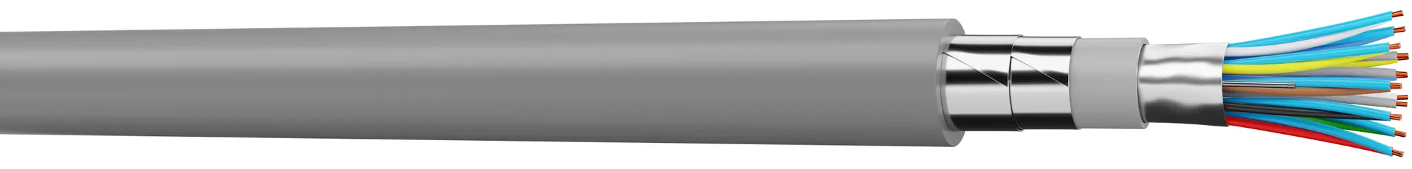 Produktfoto 1 von CAE Groupe Telekommunikationskabel Flammhemmend Grau 2-adrig Polyvinylchlorid, 20 AWG