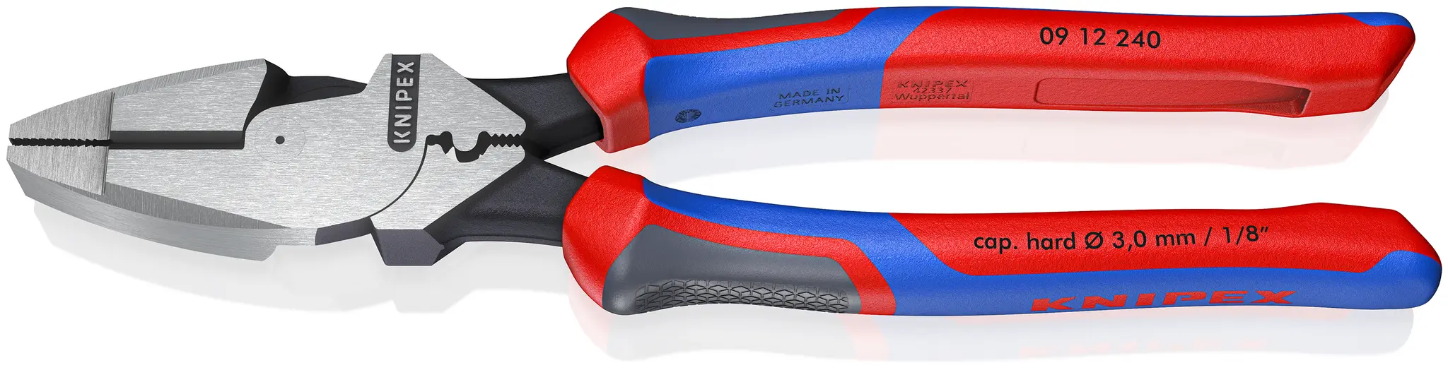 Produktfoto 1 von Knipex 09 12 240 Crimpzange Schneidkraft → 4.6 mm 240 mm
