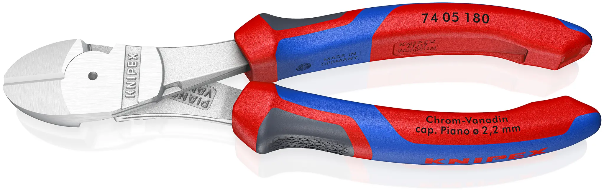 Produktfoto 1 von Knipex Knipex Kleine Fase Schneider 180 mm, Schneidleistung 3.8 mm