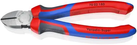 Produktfoto 1 von Knipex Knipex Mit abgeflachter Kante Seitenschneider Schließer (NO) 180mm, Schneidleistung 4 mm
