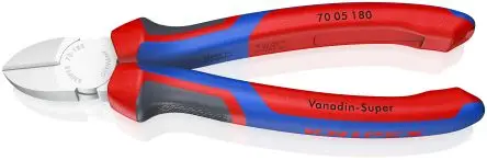 Produktfoto 1 von Knipex Knipex Mit abgeflachter Kante Seitenschneider Schließer (NO) 180mm, Schneidleistung 4 mm