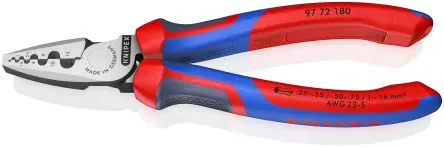 Produktfoto 1 von Knipex 97 Crimp-Werkzeug 4 mm für Aderendhülse, 180mm