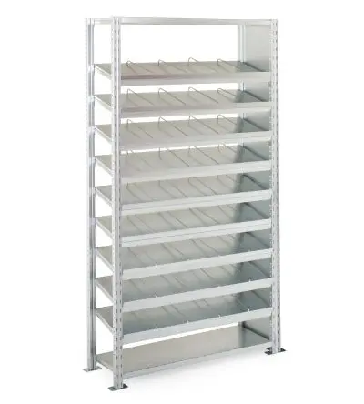Produktfoto 1 von Manorga Verlängerungssockel, 9 Regale, Galvanisiert, 2000 mm x 1000mm, 400 mm, 150 kg Last