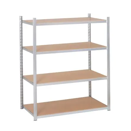 Produktfoto 1 von Manorga Regal Starterset, 4 Regale, Galvanisierter Stahl, Galvanisiert, 1760 mm x 1500mm, 800 mm, 110 kg Last