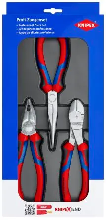 Produktfoto 1 von Knipex VDE 1000V zugelassen Schneidwerkzeug Werkzeugsatz, Tasche 3-teilig