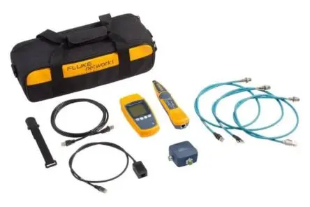 Produktfoto 1 von Fluke Networks MS-POE-IE-KIT Netzwerktester Tonsignal, Multimedia Kabel Tester Set, RJ11, RJ45 RJ11, RJ45