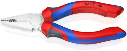 Produktfoto 1 von Knipex Rundzange Schneidkraft → 9 mm 150 mm