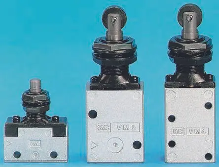 Produktfoto 1 von SMC, Stößel VM400 Pneumatik-Steuerventil, manuell, RC Rc 1/8, Aluminiumlegierung III B