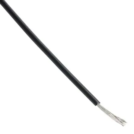 Produktfoto 1 von Alpha Wire Hookup Wire PVC Schaltdraht, 24 AWG 30 m Schwarz Ø 1.42 mm 7 Litzen Polyvinylchlorid