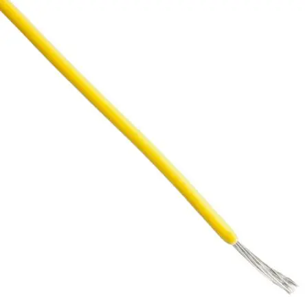 Produktfoto 1 von Alpha Wire Hookup Wire PVC Schaltdraht, 24 AWG 30 m Gelb Ø 1.42 mm 7 Litzen Polyvinylchlorid