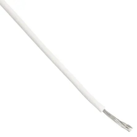 Produktfoto 1 von Alpha Wire Hookup Wire PVC Schaltdraht, 24 AWG 30 m Weiß Ø 1.42 mm 7 Litzen Polyvinylchlorid