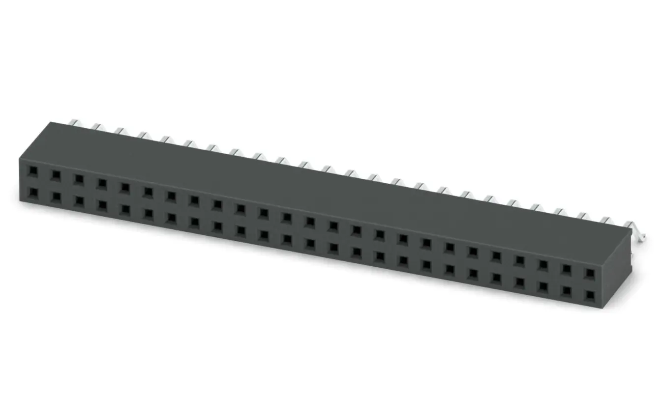 Produktfoto 1 von Phoenix Contact 54D/50-SH-0-BT, FQ 2 Buchsenleiste Oberfläche / 2-reihig, Raster 2.54 mm SMD