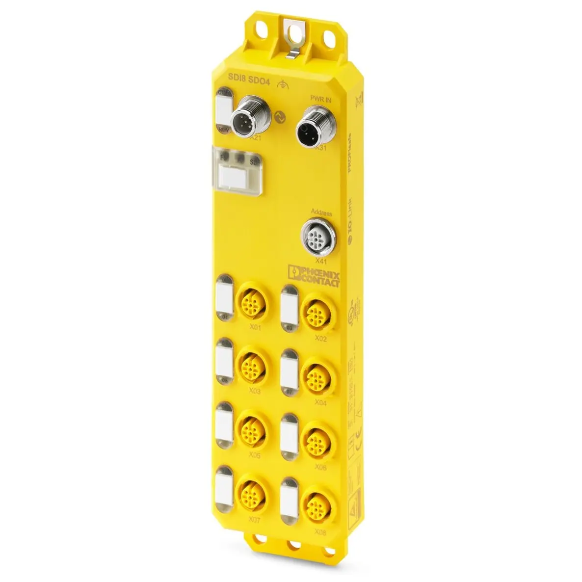 Produktfoto 1 von Phoenix Contact AXL E IOL SDI8 SDO4 2A M12 L Sicherheitsmodul, 24 V dc / 4 Ausgänge
