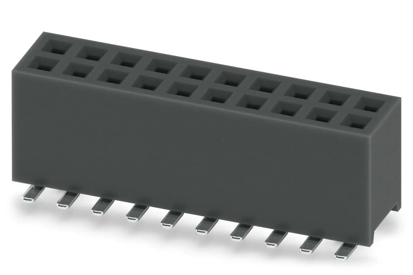 Produktfoto 1 von Phoenix Contact 27D/20-SV- 490-1-BR, FQ 1 Buchsenleiste Oberfläche / 2-reihig, Raster 1.27 mm SMD