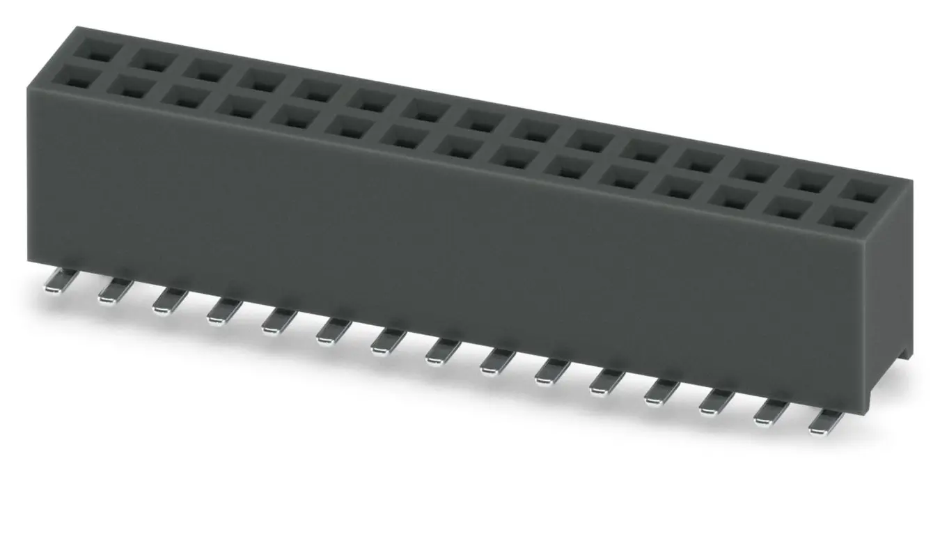Produktfoto 1 von Phoenix Contact 27D/30-SV- 490-1-BR, FQ 1 Buchsenleiste Oberfläche / 2-reihig, Raster 1.27 mm SMD