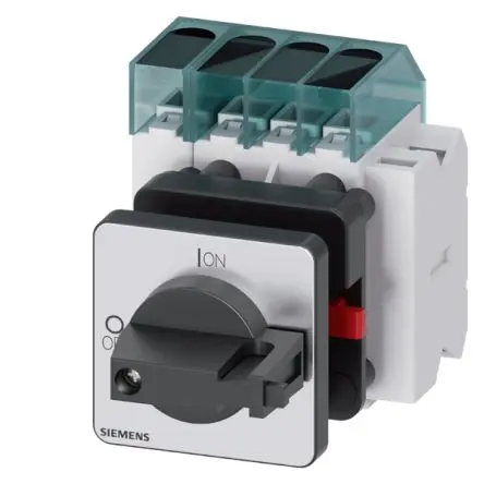 Produktfoto 1 von Siemens 3LD Trennschalter 3-polig DIN-Hutschiene 63A 22 kW Schwarz IP65
