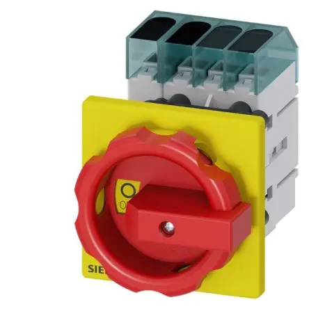 Produktfoto 1 von Siemens 3LD3454-0TL53 Trennschalter 3-polig DIN-Hutschiene 63A 22 kW Gelb, Rot IP65