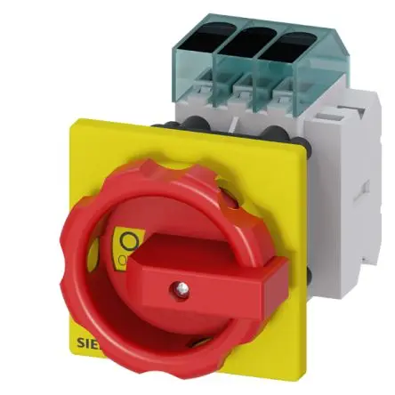 Produktfoto 1 von Siemens 3LD Trennschalter 3-polig DIN-Hutschiene 63A 22 kW Rot, Gelb IP65