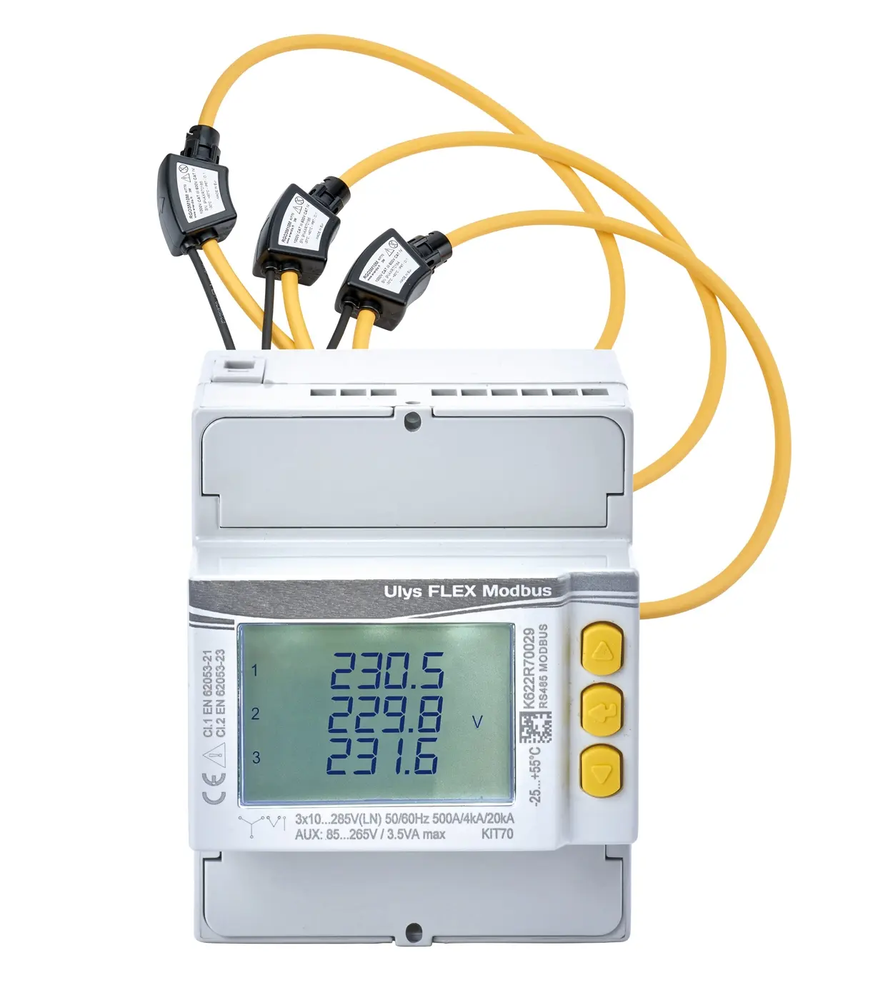 Produktfoto 1 von Chauvin Arnoux Energy ULYS FLEX Energiemessgerät LCD 96 mm x 55 mm Digital, 4-stellig / 3-phasig Impulsausgang
