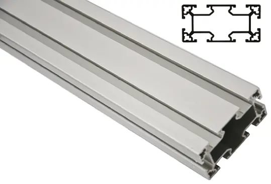 Produktfoto 1 von FlexLink Silber XC Aluminium Strebenprofil 44 x 88 mm, 6-fach Nut 11 mm, Länge 3000 mm XC