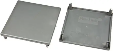 Produktfoto 1 von FlexLink Aluminium Endkappe, quadratisch Grau, 88 mm, 11 mm