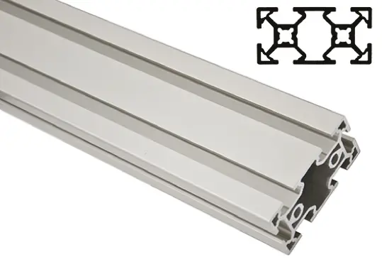 FlexLink Silber Xd Aluminium Strebenprofil 22 x 44 mm, 3-fach Nut 5.6 mm, Länge 3000 mm XD