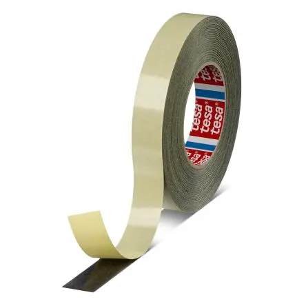 Produktfoto 1 von Tesa 5938 Doppelseitiges Gewebeband, Schwarz bis 80 °C, Stärke 0.19 mm 80N/cm Tuch, 25mm x 50 m