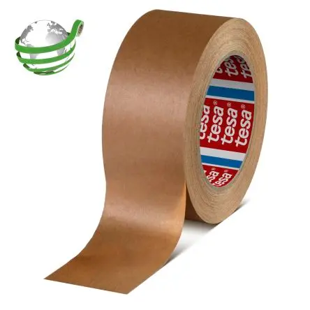 Produktfoto 1 von Tesa Tesa 60408 Packband, Papier, Braun, Stärke 0.125 mm, 50mm x 50 m mit Aufdruck: "Bedruckbar"