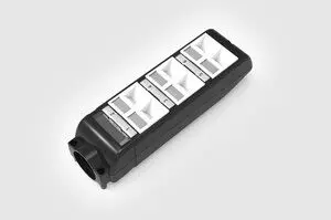 HellermannTyton Connectivity HT-POD Abgeschirmt Gewinkelte Adapter, 6 x Kat. 6 6-fach Auslass Abgewinkelt
