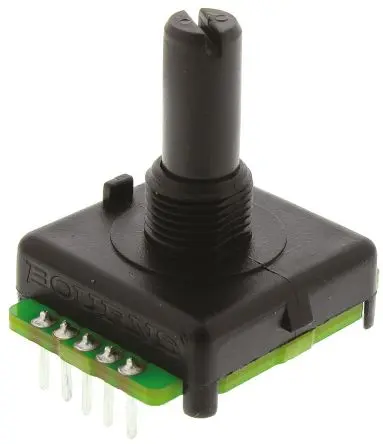 Produktfoto 1 von Bourns Drehgeber 128 Impulse/Umdrehung Impulse/U Absolutgeber, mit 6.35 mm, Schlitzschaft, Digital, Trägerbefestigung,