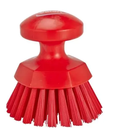 Produktfoto 1 von Vikan 110 mm Handbürste Rot Runde Handbürste, Hart Rot, Borsten L. 110 mm Lebensmittelsicher für Lebensmittel- und