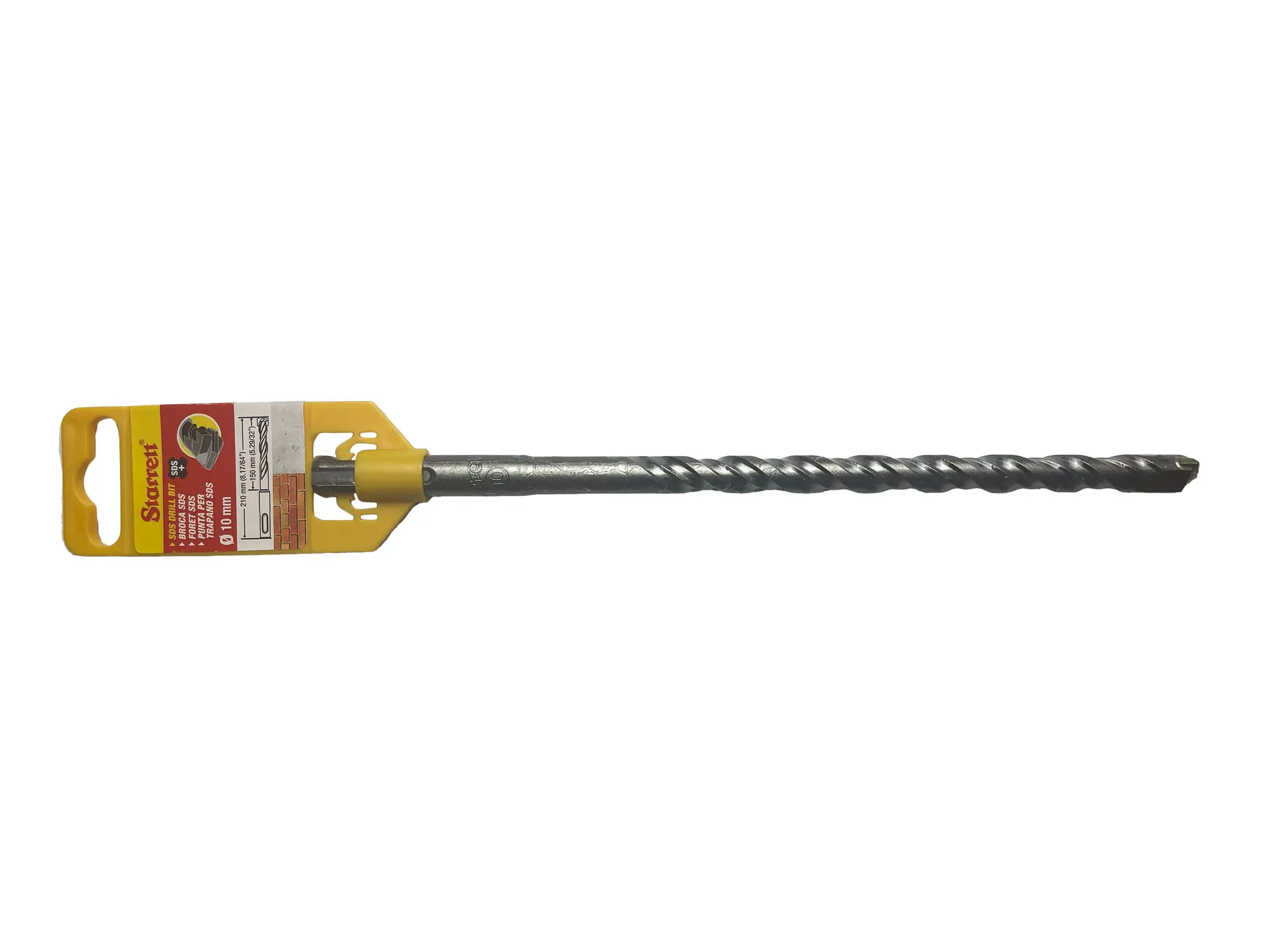 Produktfoto 1 von Starrett SDS Plus Carbidstahl SDS Plus-Bohrer 10mm x 210 mm, Anschliffwinkel 130°