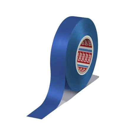Produktfoto 1 von Tesa Tesa 4163 Polyvinylchlorid Isolierband Blau, Stärke 130 μm x 19mm x 33 m, 33 °C bis 33 °C