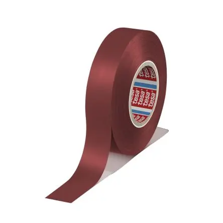 Produktfoto 1 von Tesa Tesa 4163 Polyvinylchlorid Isolierband Rot, Stärke 130 μm x 19mm x 33 m, 33 °C bis 33 °C
