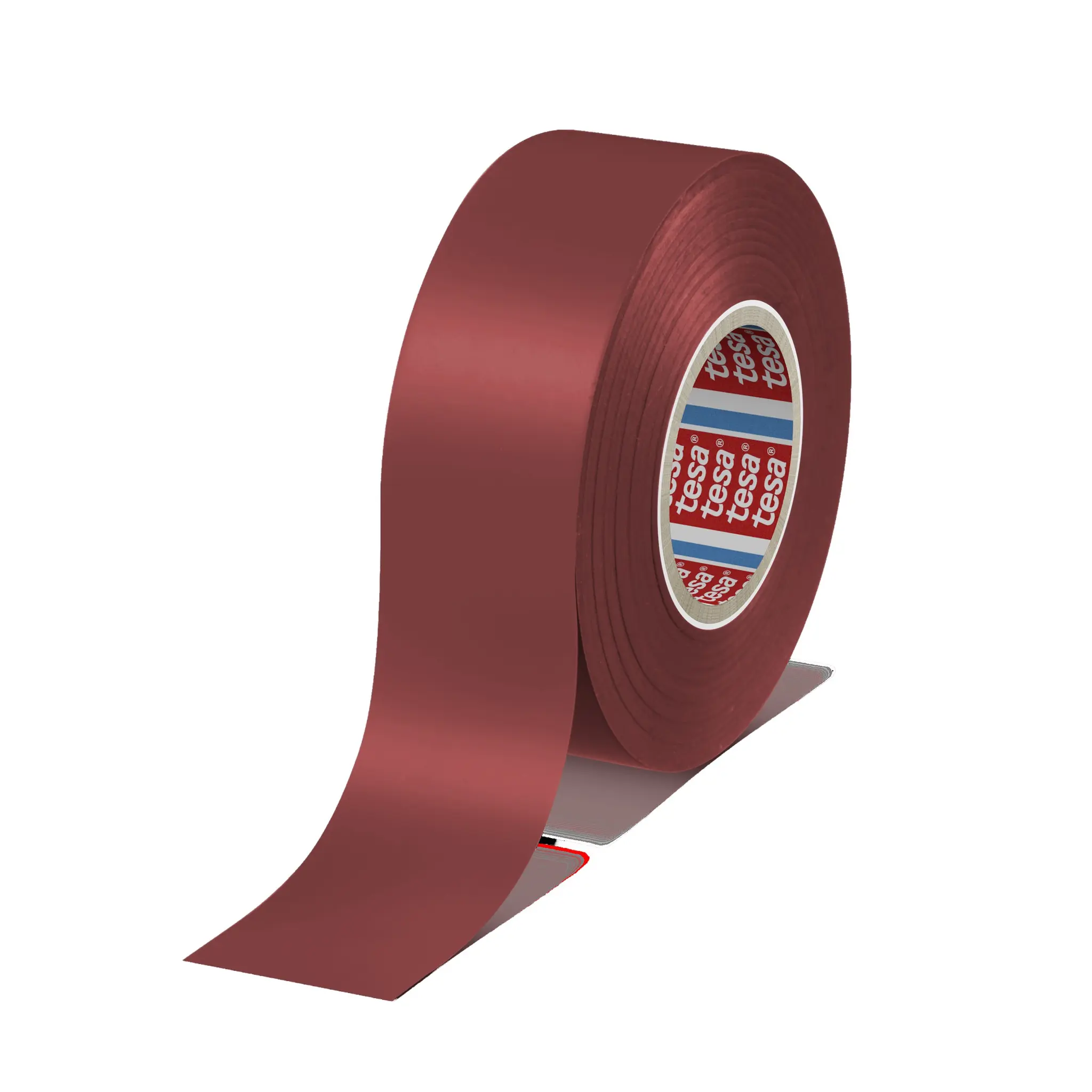 Produktfoto 1 von Tesa Tesa 4163 Polyvinylchlorid Isolierband Rot,  Stärke  130 μm x 30 mm x 33 m, 33 °C bis 33 °C