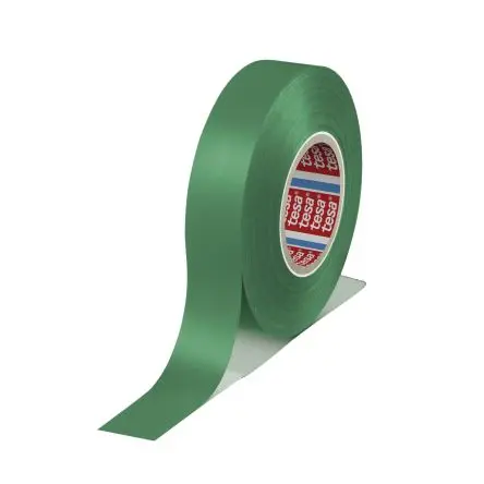 Produktfoto 1 von Tesa Tesa 4163 Polyvinylchlorid Isolierband Grün, Stärke 130 μm x 19mm x 33 m, 33 °C bis 33 °C